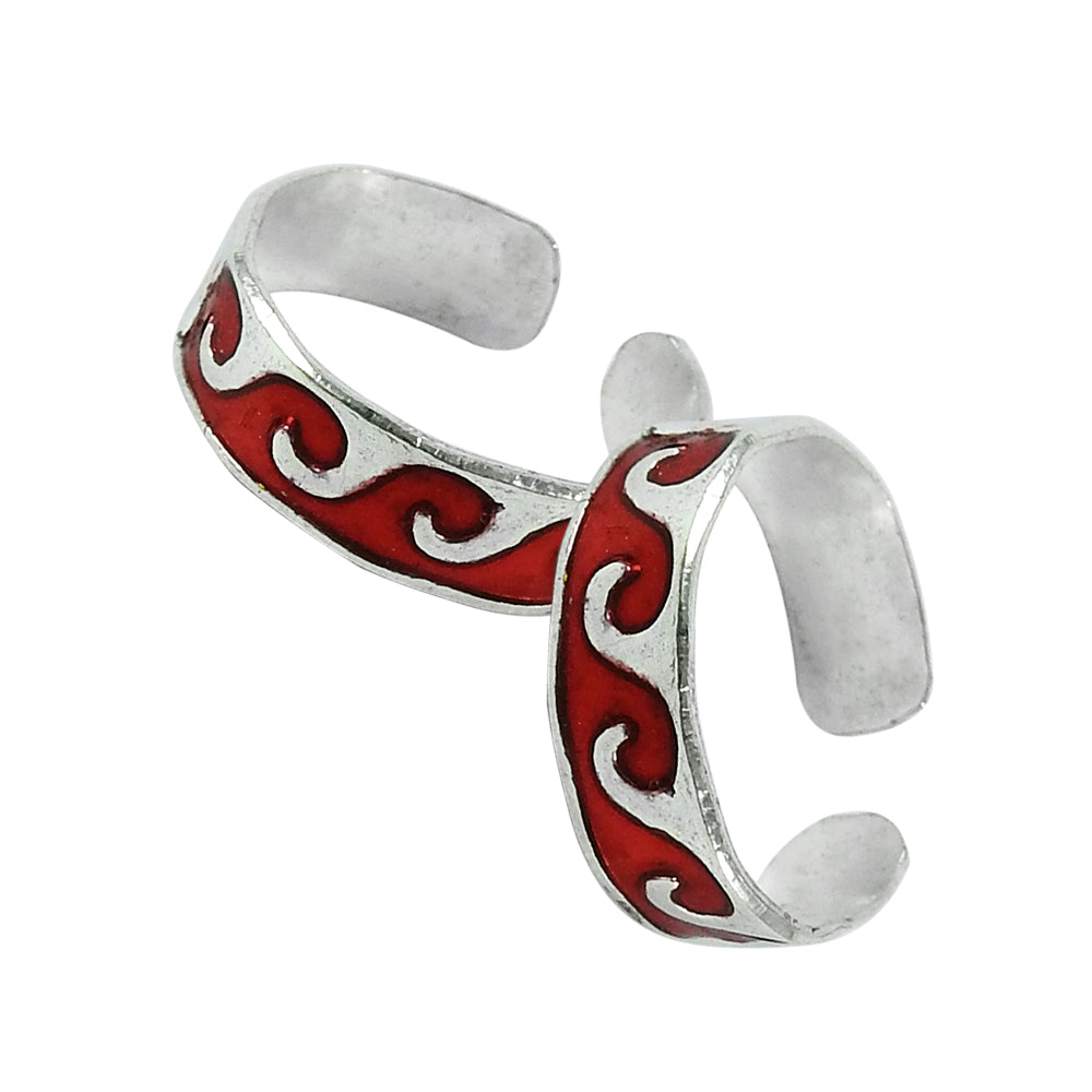 Ethnic Indian Bridal Toe Rings 925 Sterling Silver Handmade