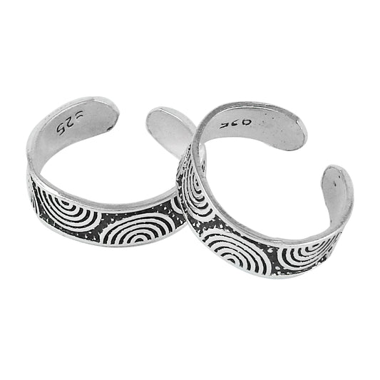 Traditional Indian Silver Toe Rings Solid 925 Handmade