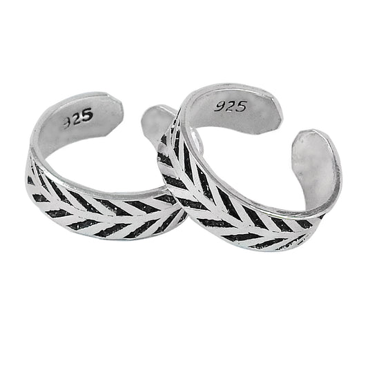 Indian Style Ethnic Toe Rings 925 Sterling Silver Handmade