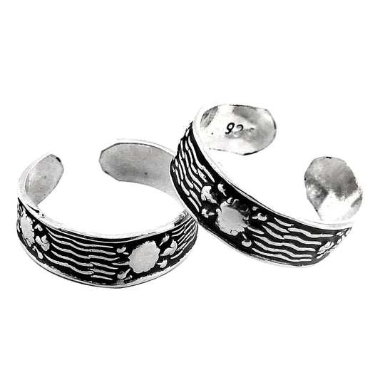 Women’s Ethnic Indian Jewelry Toe Rings Solid 925 Silver