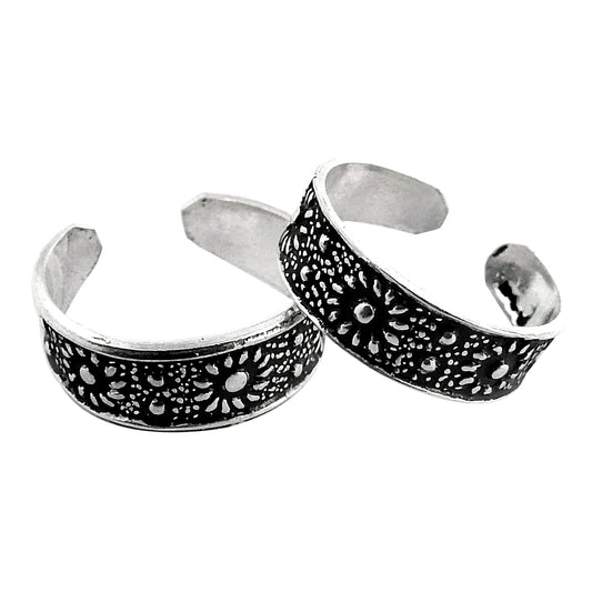 Traditional Indian Bridal Silver Toe Rings Handmade 925