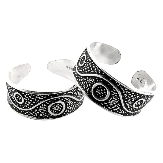 Handmade Indian Silver Toe Rings Traditional 925 Sterling