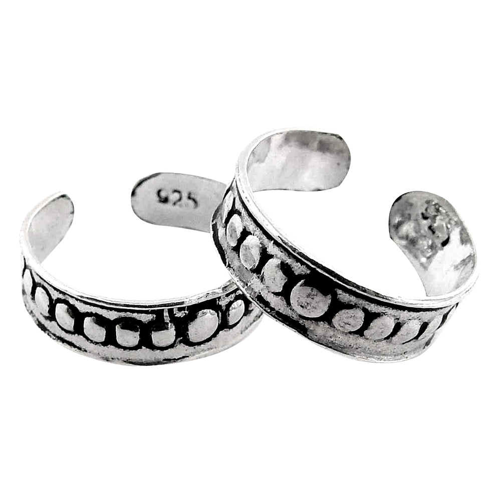 Indian Festival Wear Toe Rings Solid 925 Sterling Silver