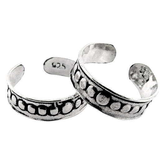 Indian Festival Wear Toe Rings Solid 925 Sterling Silver