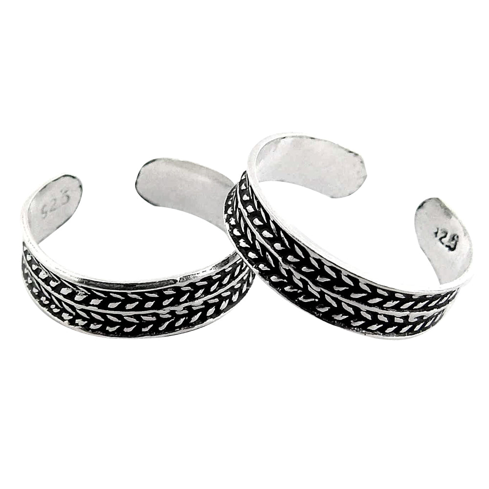 Ethnic Indian Wedding Jewelry Toe Rings Handmade 925 Silver