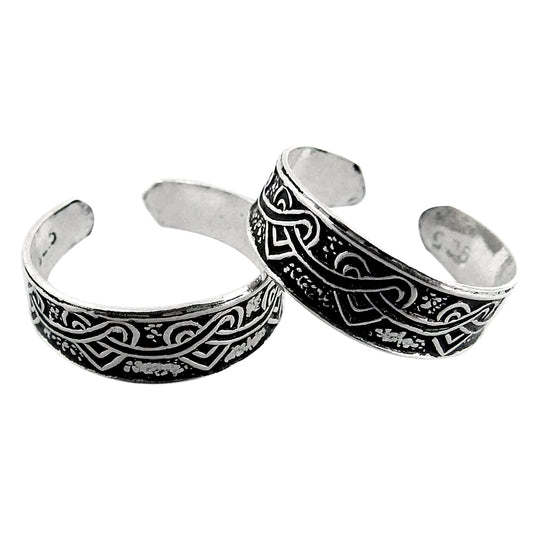 Traditional Indian Silver Toe Rings Solid 925 Sterling