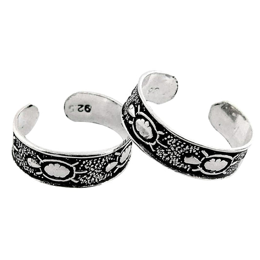 Handmade Indian Traditional Wedding Toe Rings Solid 925 Silver
