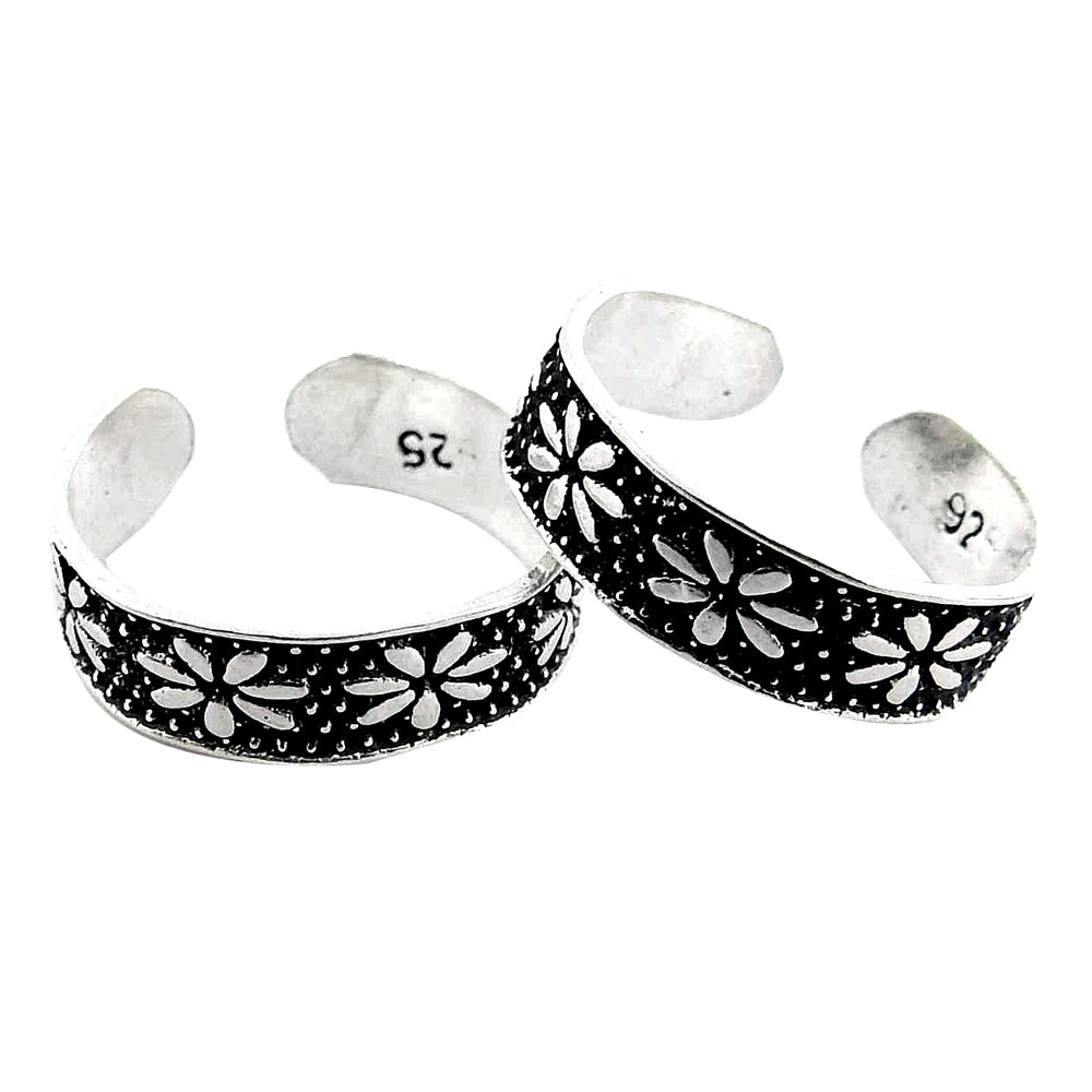 Solid 925 Sterling Silver Handmade Indian Traditional Toe Rings