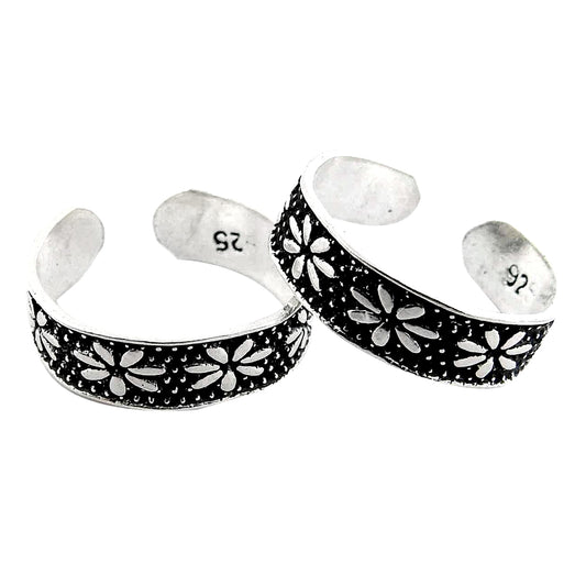 Solid 925 Sterling Silver Handmade Indian Traditional Toe Rings