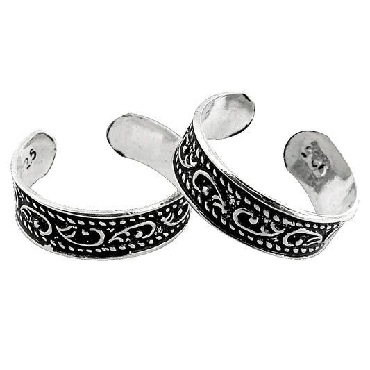 Indian Bridal Traditional Toe Rings Solid 925 Silver