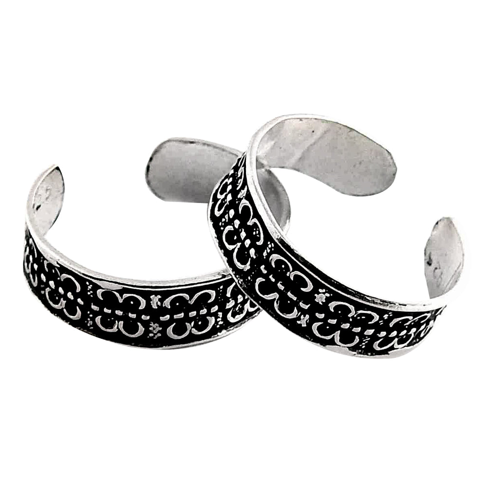 Indian Ethnic Traditional Jewelry Sterling Silver Toe Rings Handmade
