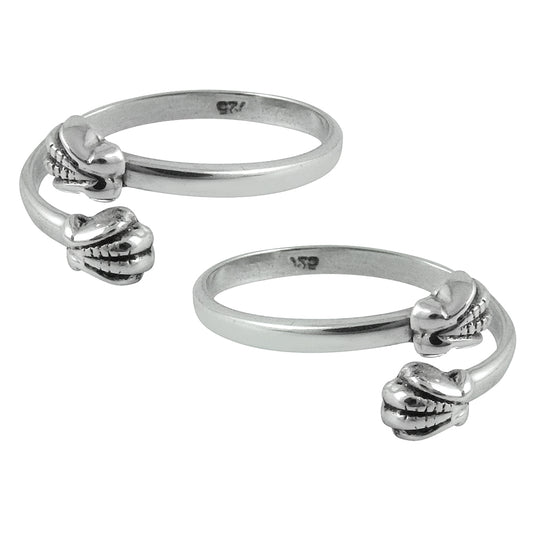 Traditional Indian Silver Wedding Toe Rings Handmade