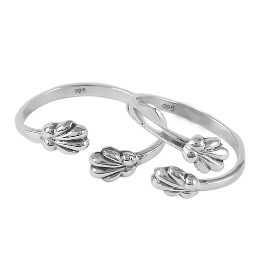 Solid 925 Sterling Silver Indian Ethnic Bridal Toe Rings