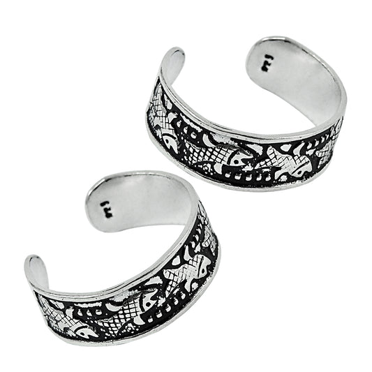 Handmade Indian Cultural Toe Rings Pure 925 Sterling Silver